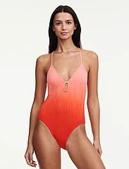 Chantelle Beach - PULP Swim Bikini Wirefree plunge t-shirt swimsuit - badeanzüge - orange tie and dye - 5