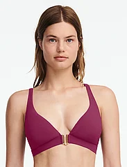 Chantelle Beach - Glow Bikini Wirefree plunge t-shirt bra - trekant-bikinis - purple potion - 2