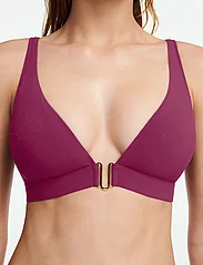 Chantelle Beach - Glow Bikini Wirefree plunge t-shirt bra - bikinien kolmioyläosat - purple potion - 4
