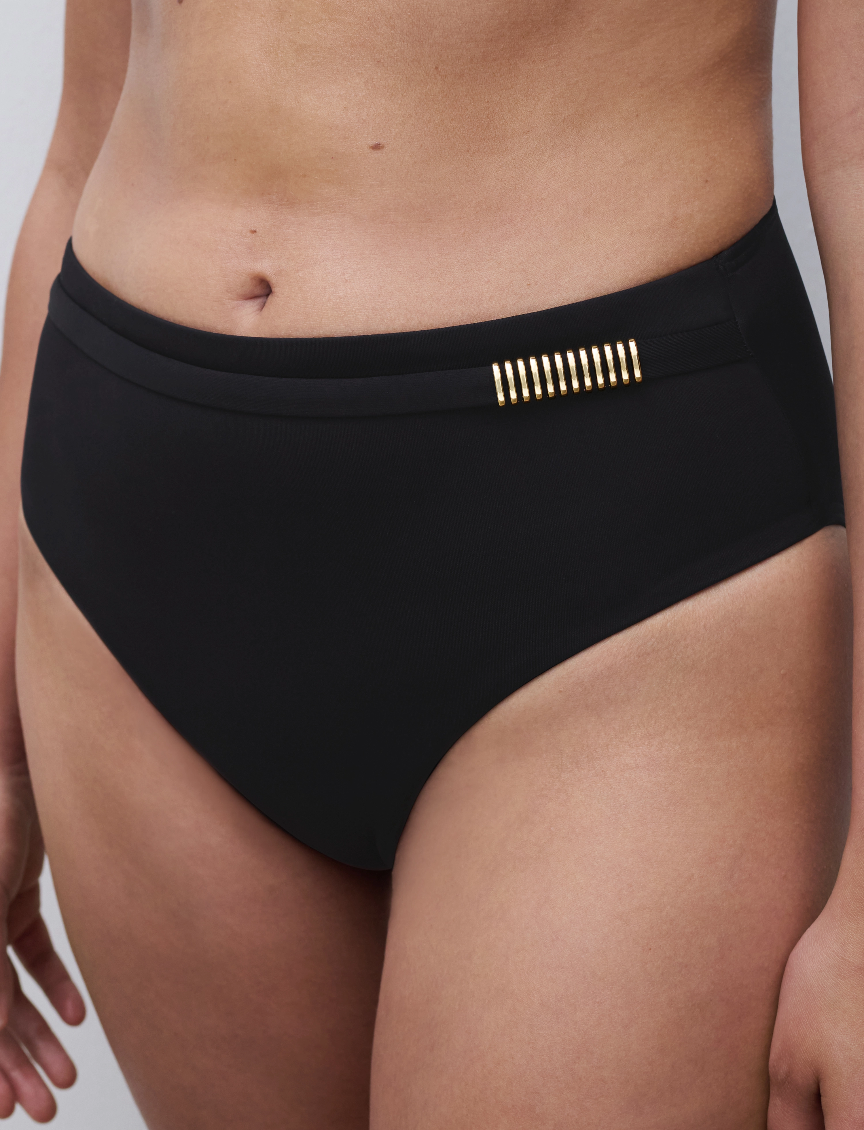 Chantelle Beach Icon Full Brief, 38, Black, Bikiniunderdele > Bikinitrusser, Dame