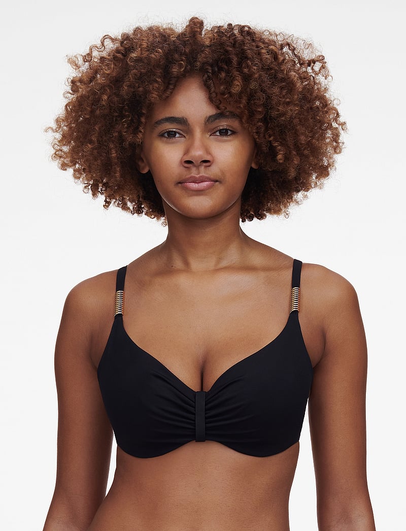 Chantelle Beach - ICON Covering underwired bra - kolmnurksed bikiinide ülaosad - black - 4