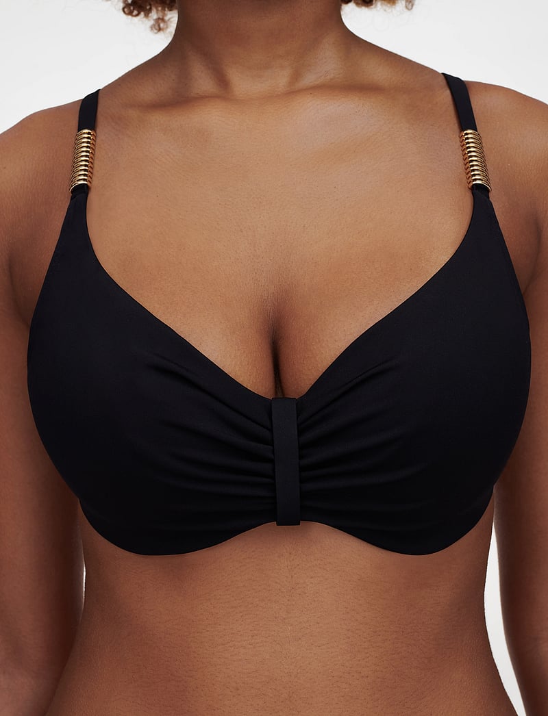 Chantelle Beach - ICON Covering underwired bra - kolmnurksed bikiinide ülaosad - black - 5