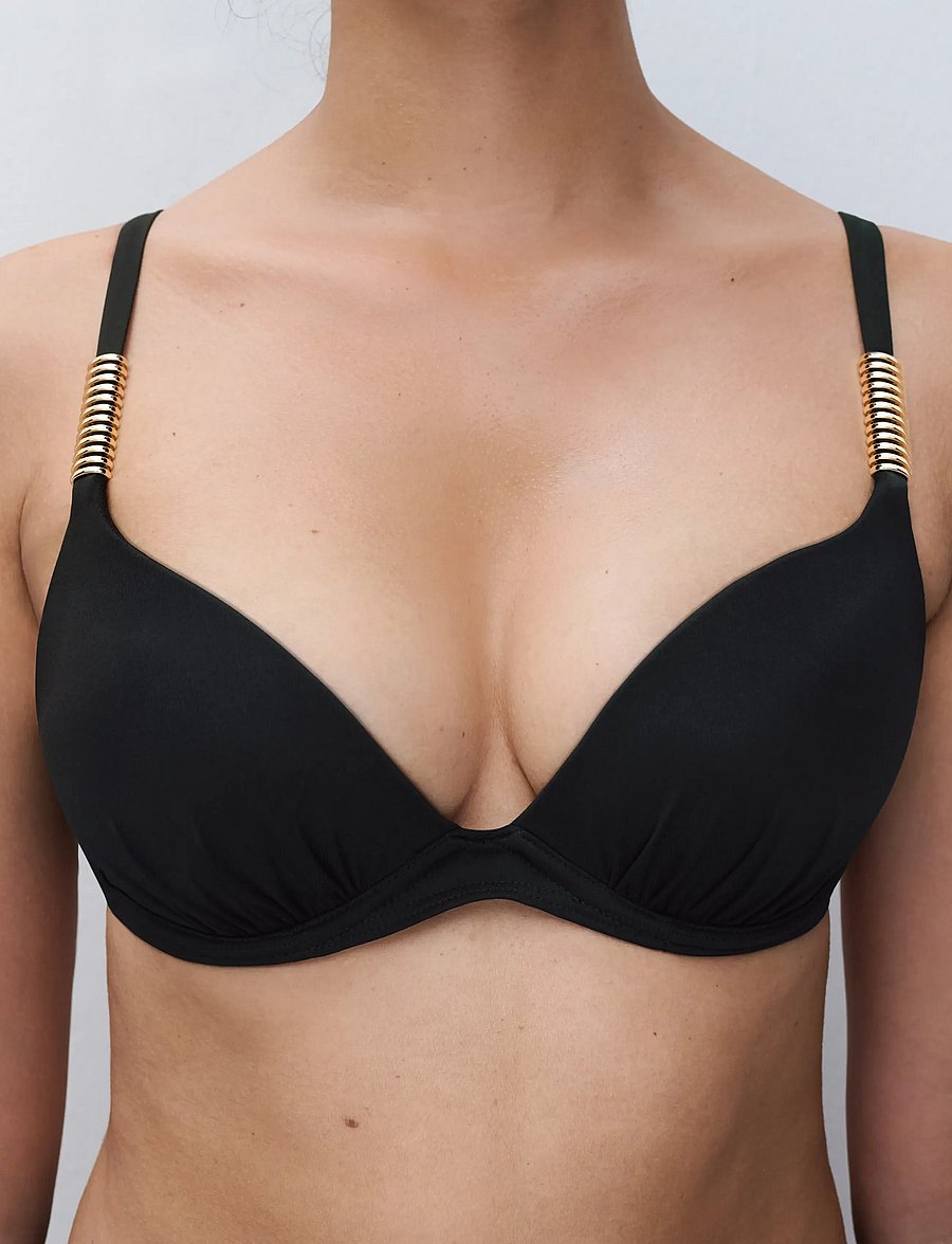 Chantelle Beach - Icon T-Shirt Underwired - bikinitoppar med bygel - black - 2