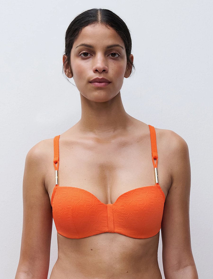 Chantelle Beach - HERA Half-cup memory bra - orange savanna - 2