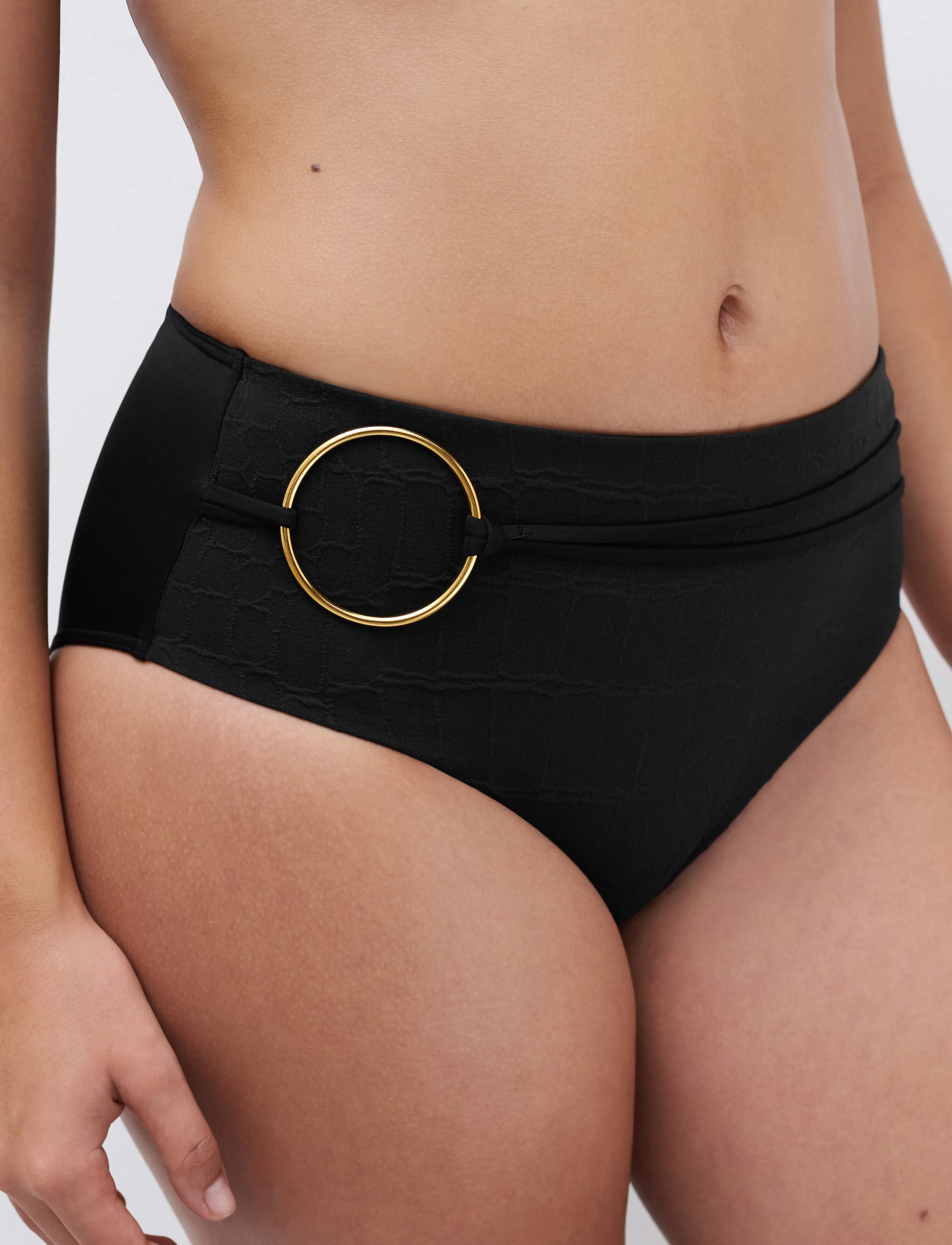Chantelle Beach - Eclipse swimwear highwaist full brief - black - 2