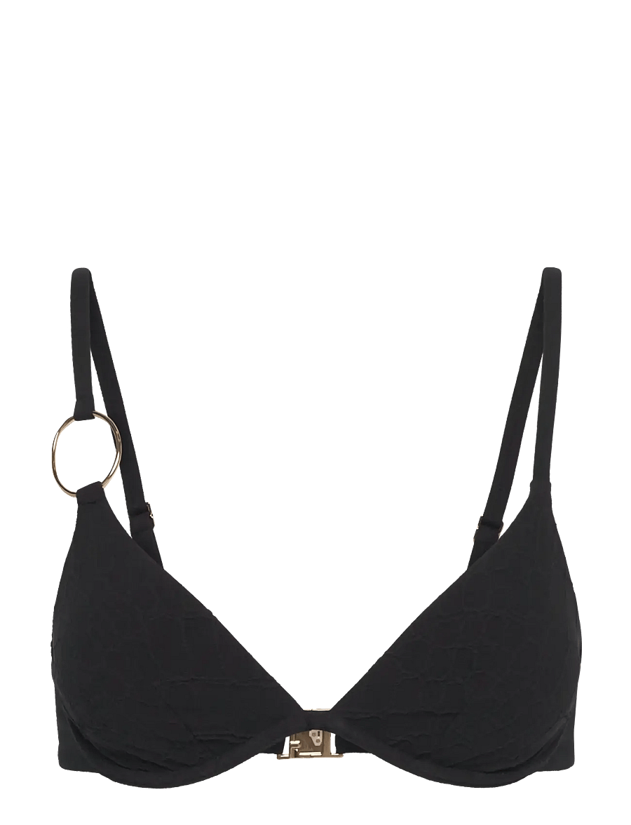 Chantelle Beach - Eclipse swimwear plunge bra - kaarituelliset bikinit - black - 1