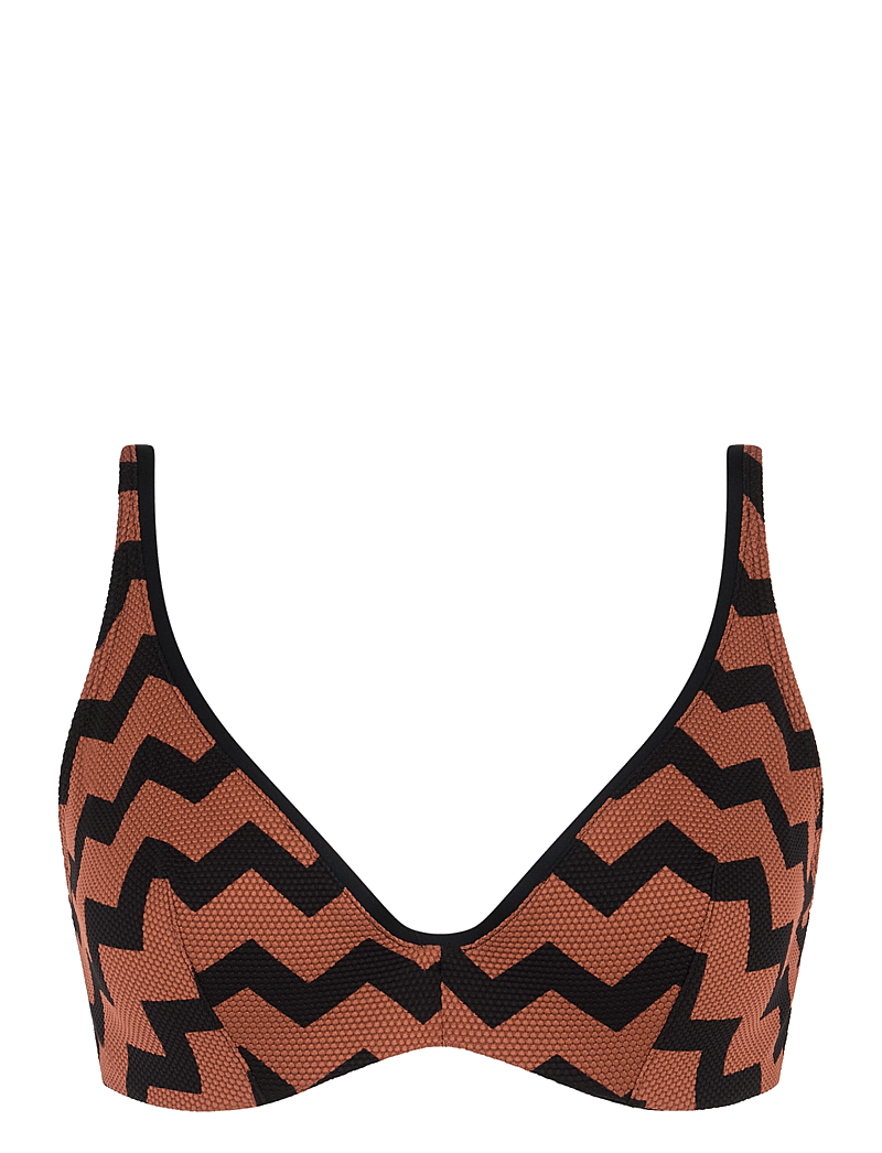 Chantelle Beach - Totem swimwear plunge bra - bikini overdele - hypnotic earth - 1