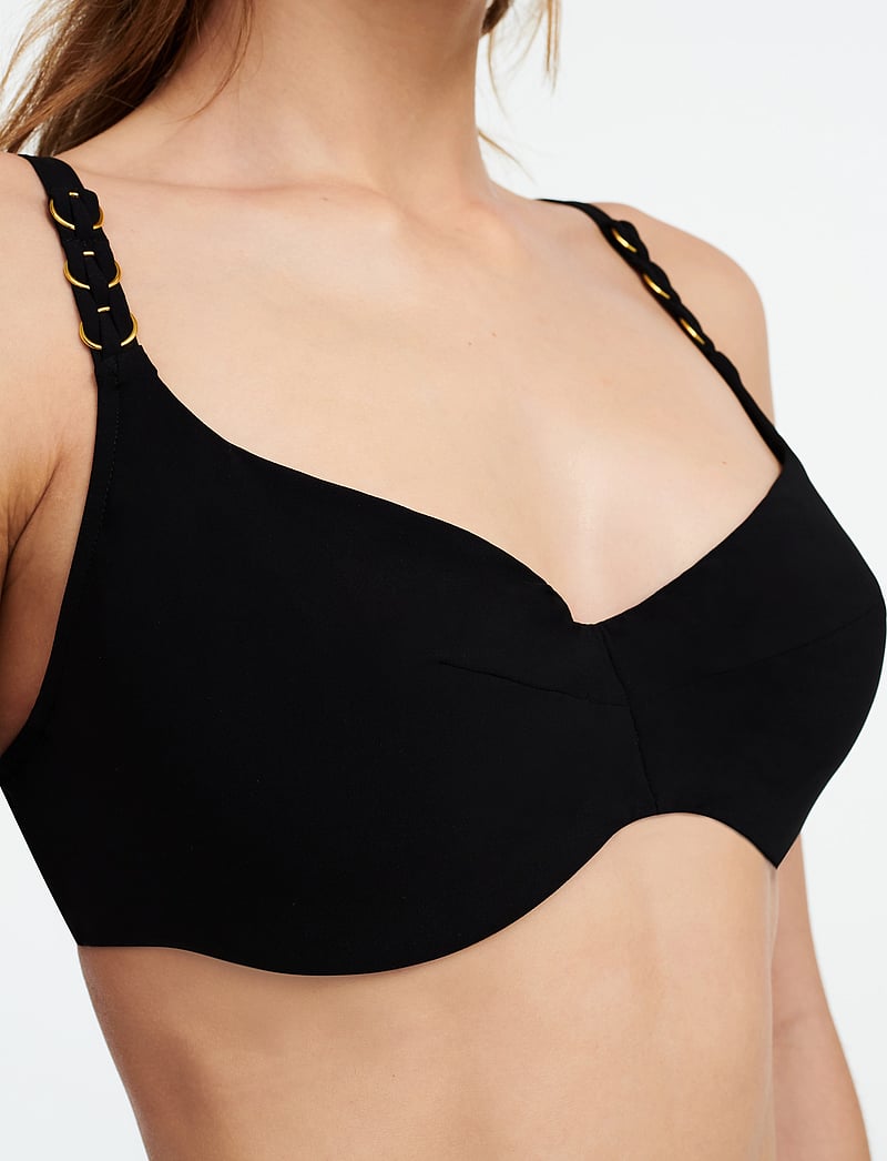 Chantelle Beach - Emblem Bikini Covering underwired bra - bikinitoppe med bøjle - black - 3