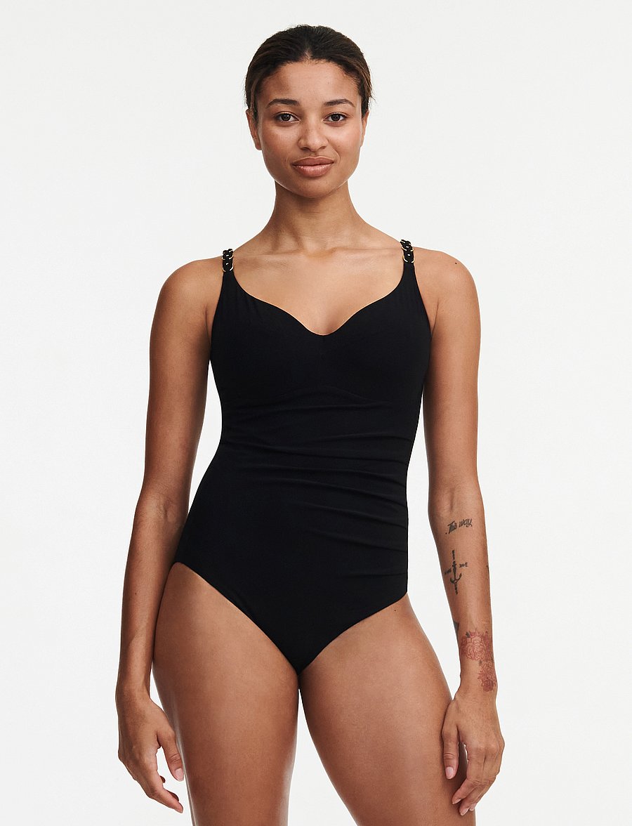 Chantelle Beach - Emblem Bikini Covering underwired swimsuit - 1 pièces - black - 0
