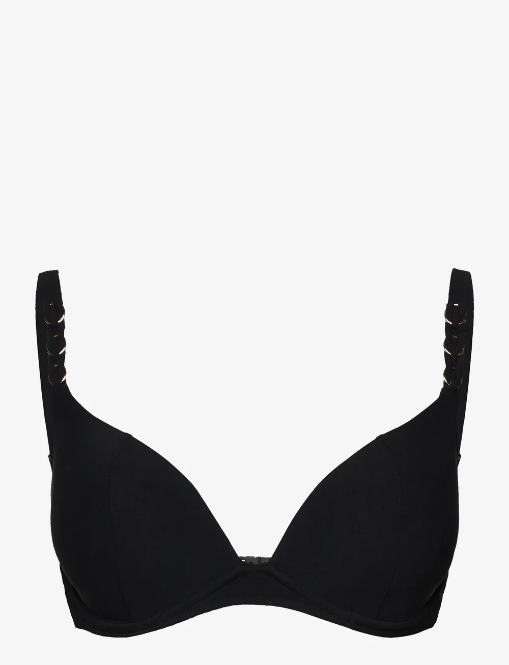 Chantelle Beach - Emblem Bikini Push-up bra - pakeliamos bikinio liemenėlės - black - 1