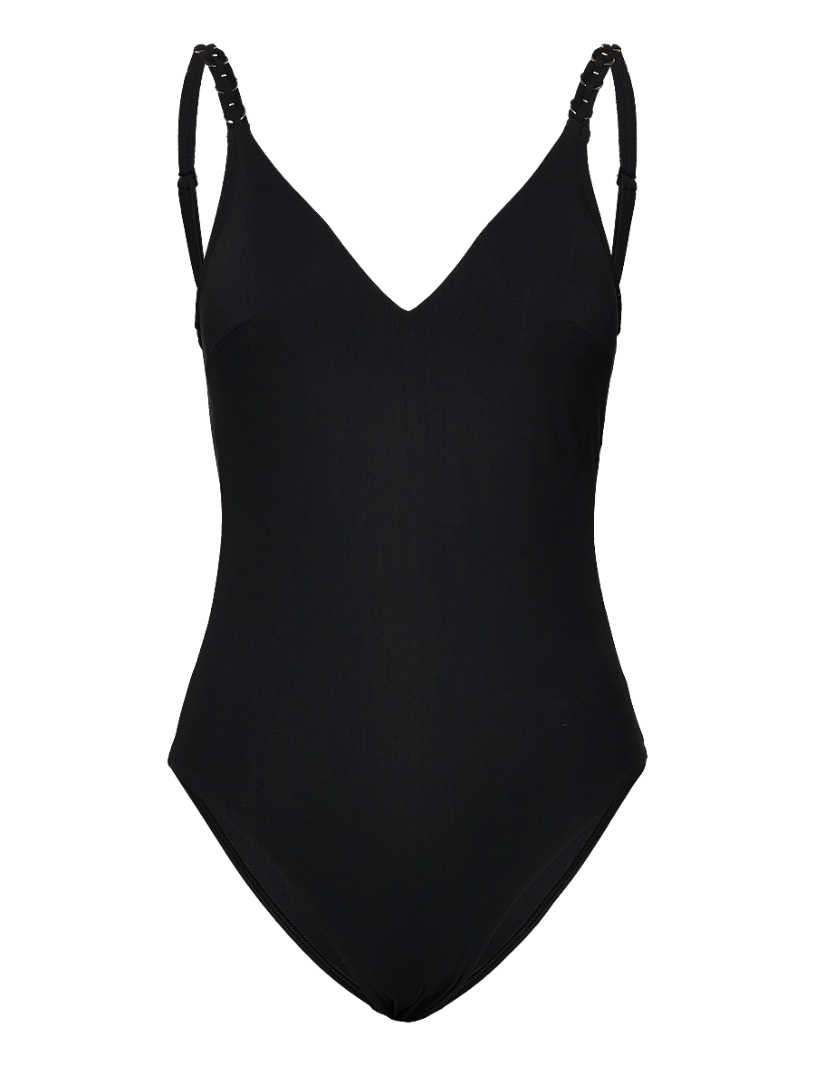 Chantelle Beach - Emblem Bikini Wirefree triangle spacer swimsuit - badpakken - black - 1