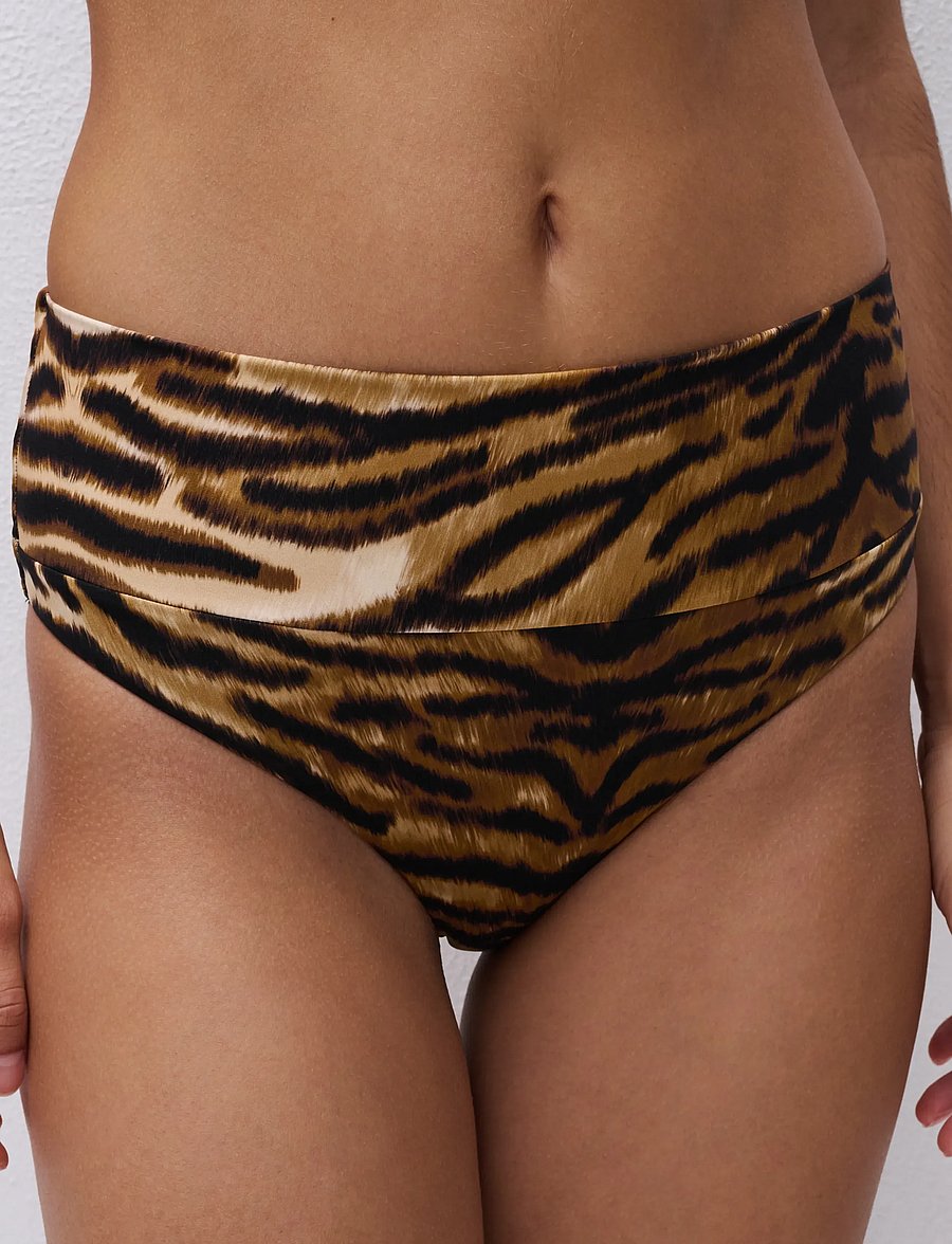 Chantelle Beach - Vita Full Brief - high waist bikini bottoms - tiger - 3