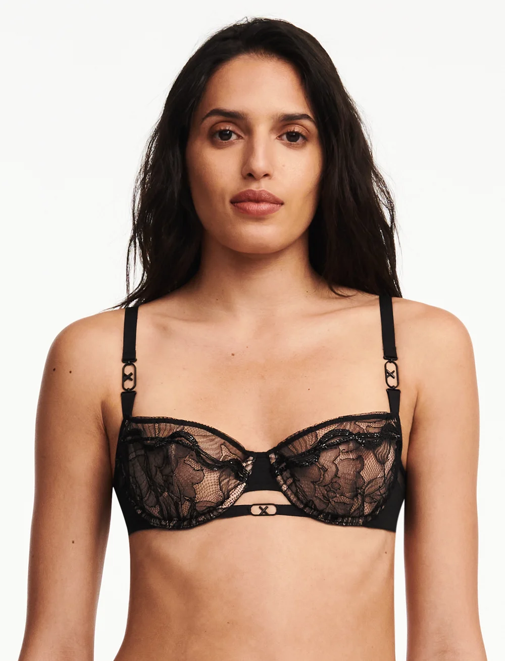 Chantelle X - Xtravagant Half-cup half-foam bra - balconette bras - black - 3