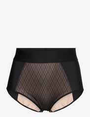 Smooth Lines Support High Waisted Brief - BLACK/BEIGE