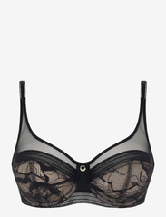 CORSETRY BRA UNDERWIRED VERY COVERING - BLACK