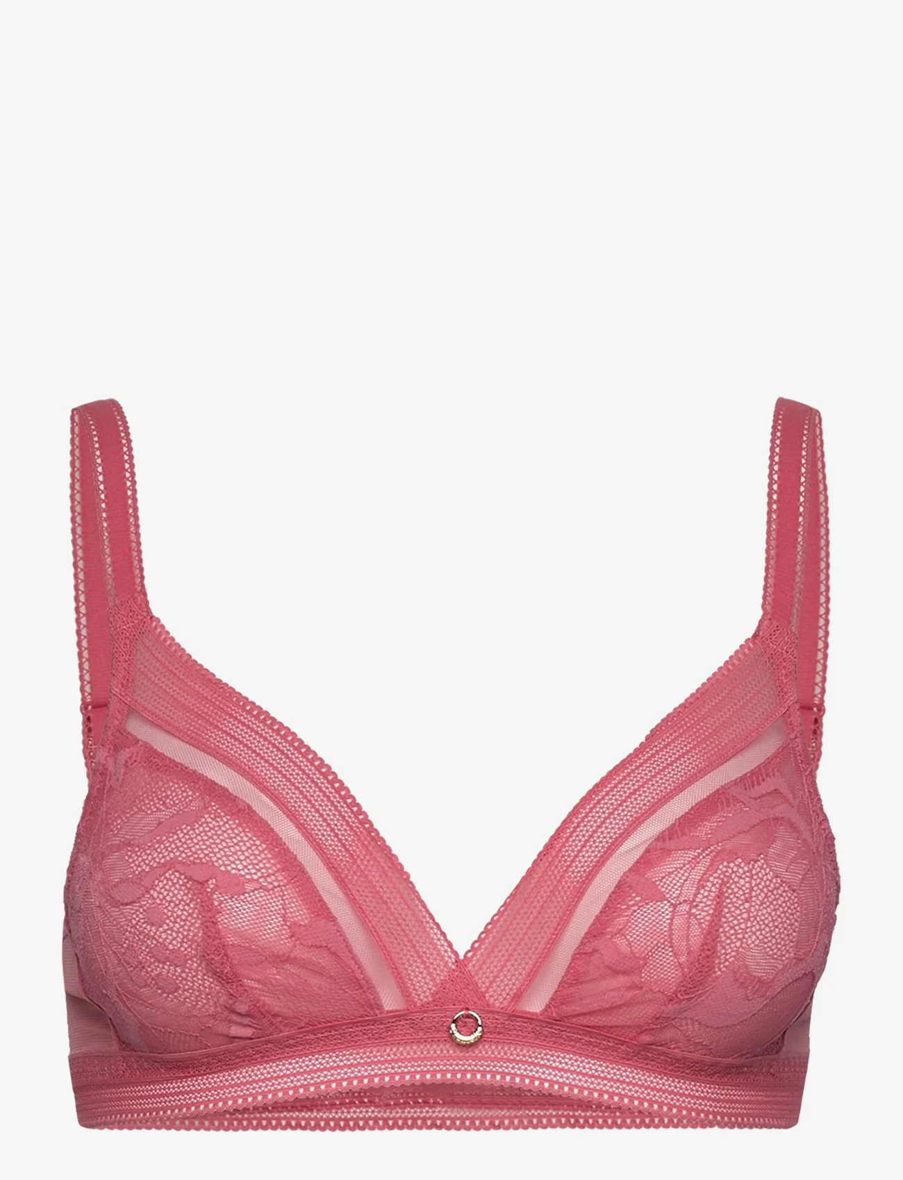 CHANTELLE - True lace Wirefree triangle bra - bralette-rintaliivit - pink rose - 0