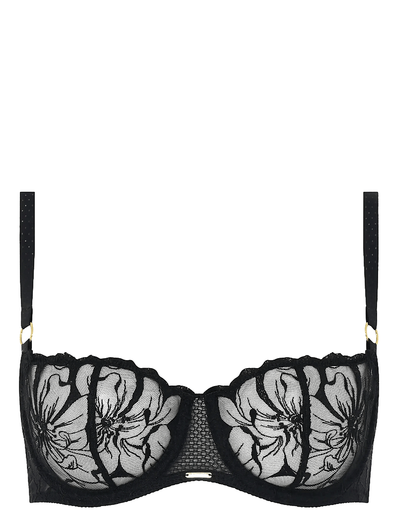 CHANTELLE - Fleurs Signature Half-cup balcony bra - balconette bh:ar - black - 1