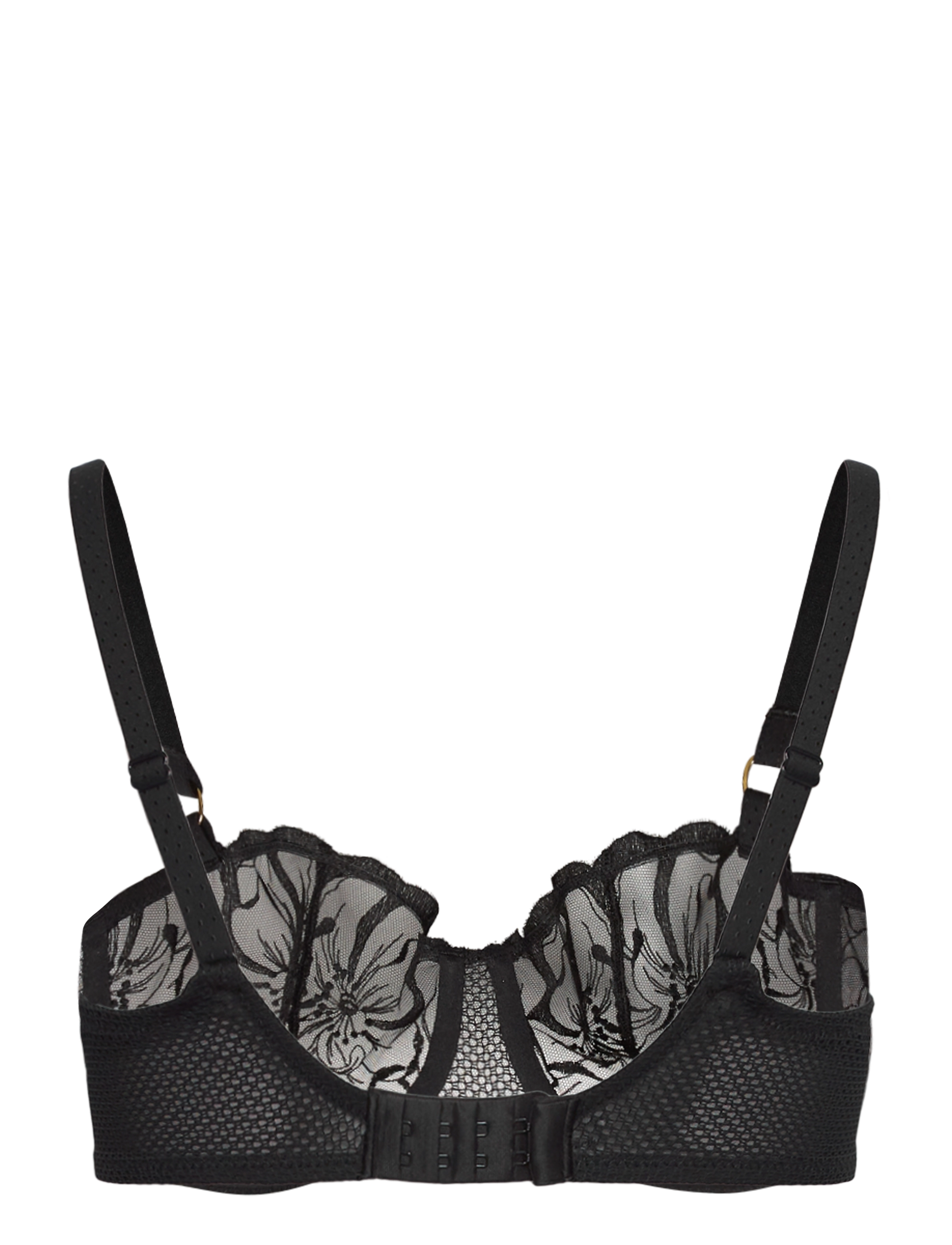 CHANTELLE - Fleurs Signature Half-cup balcony bra - balconette tipa krūšturi - black - 2