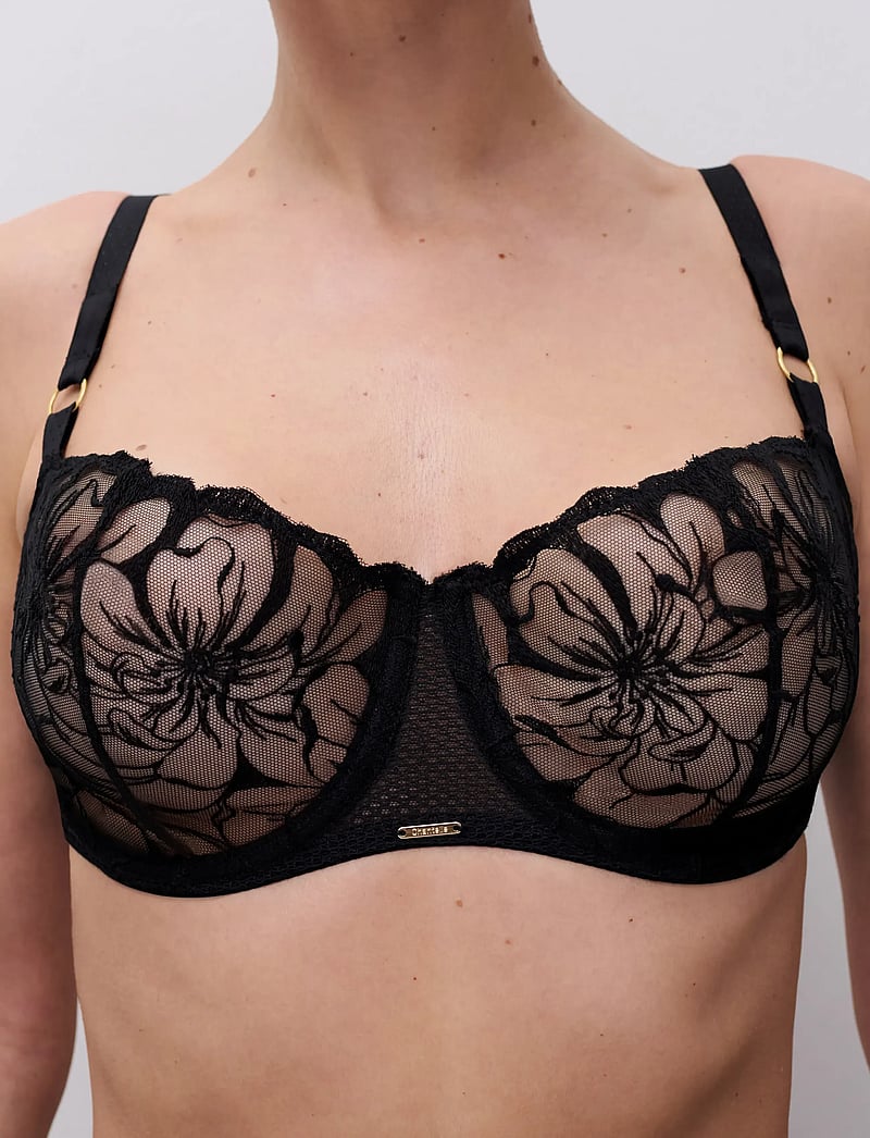 CHANTELLE - Fleurs Signature Half-cup balcony bra - balconette bh:ar - black - 5