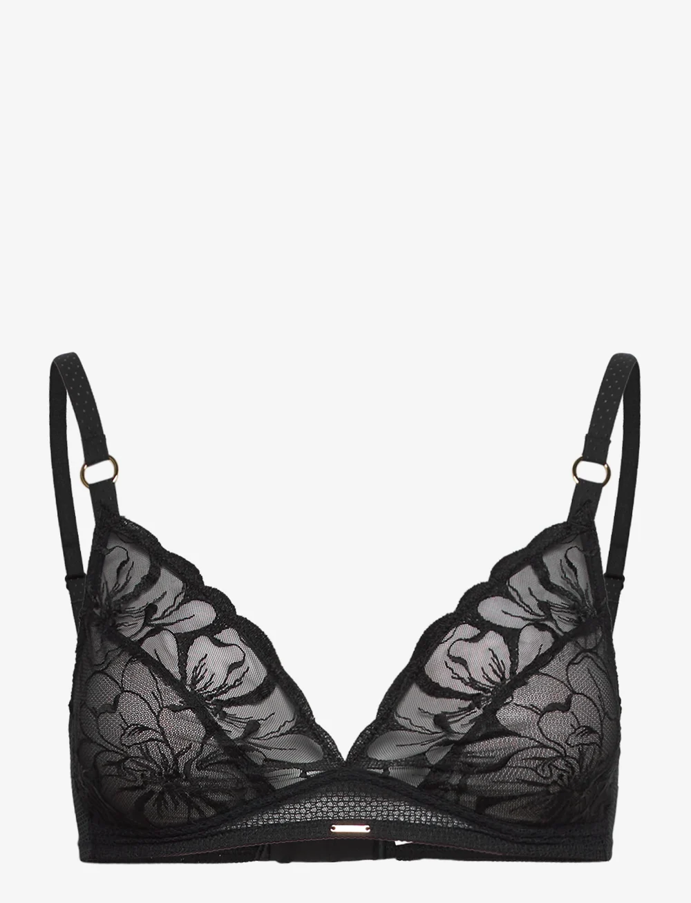 CHANTELLE - Fleurs Wirefree triangle bra - bralette - black - 1