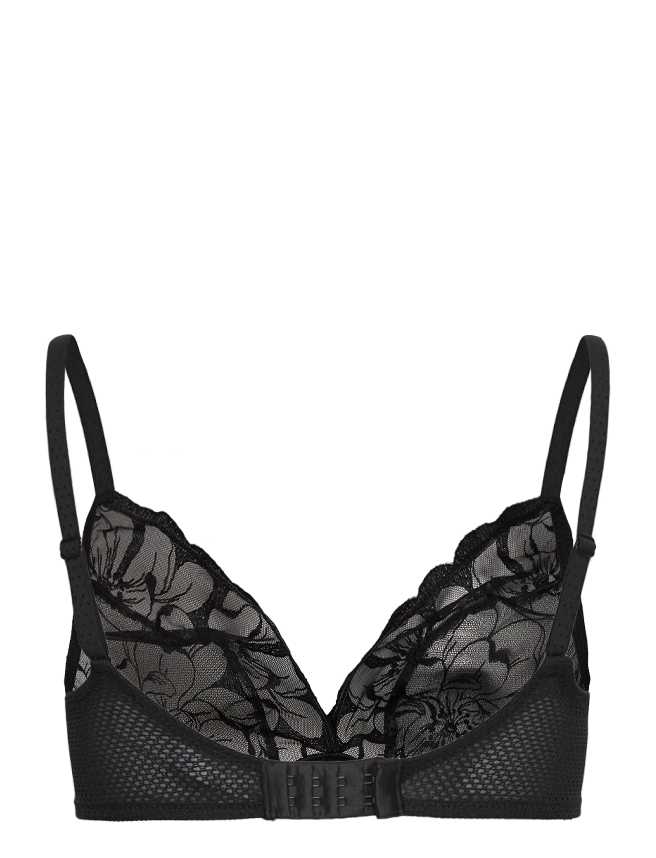 CHANTELLE - Fleurs Wirefree triangle bra - bralette - black - 2