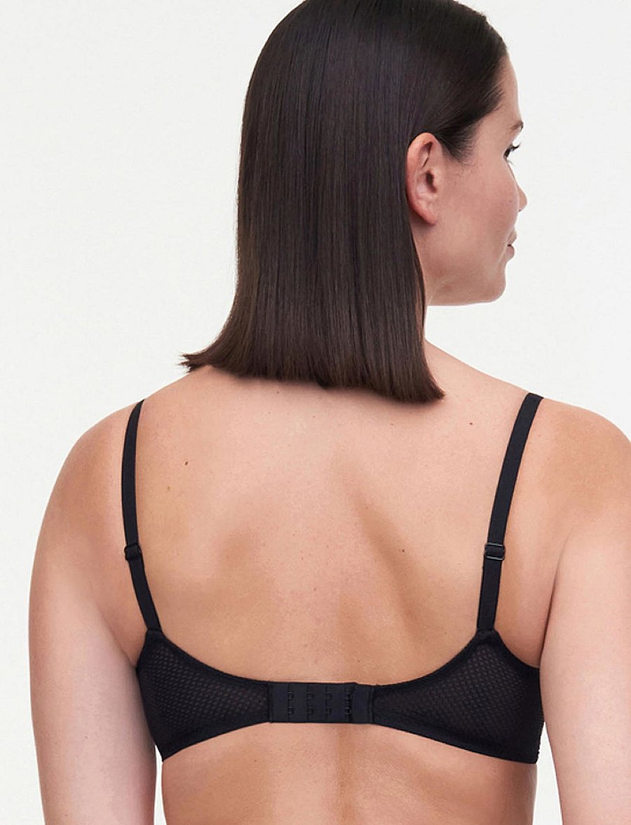 CHANTELLE - Fleurs Wirefree triangle bra - bralette - black - 4
