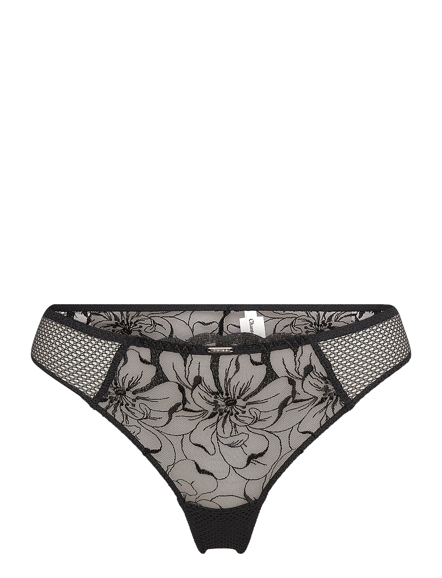 CHANTELLE - Fleurs Tanga - stringit - black - 1
