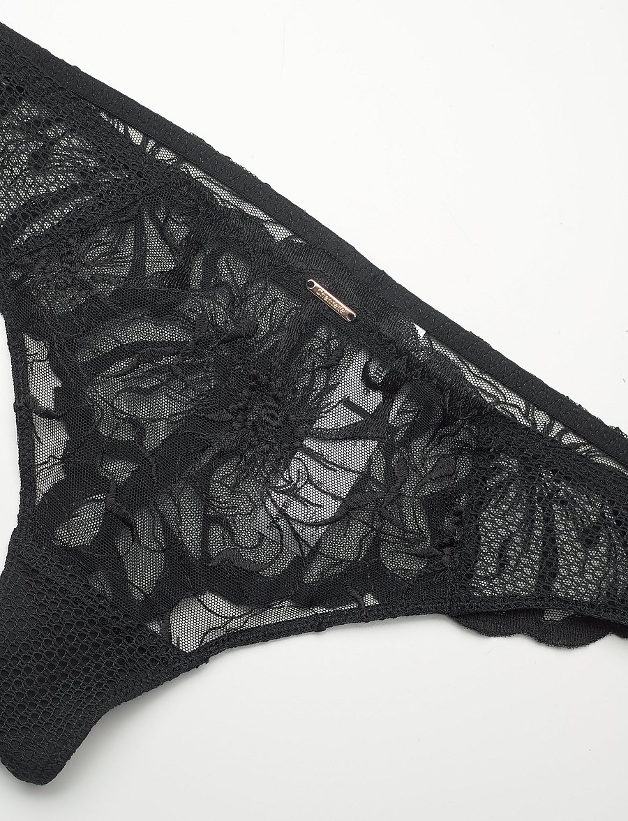 CHANTELLE - Fleurs Tanga - stringit - black - 4