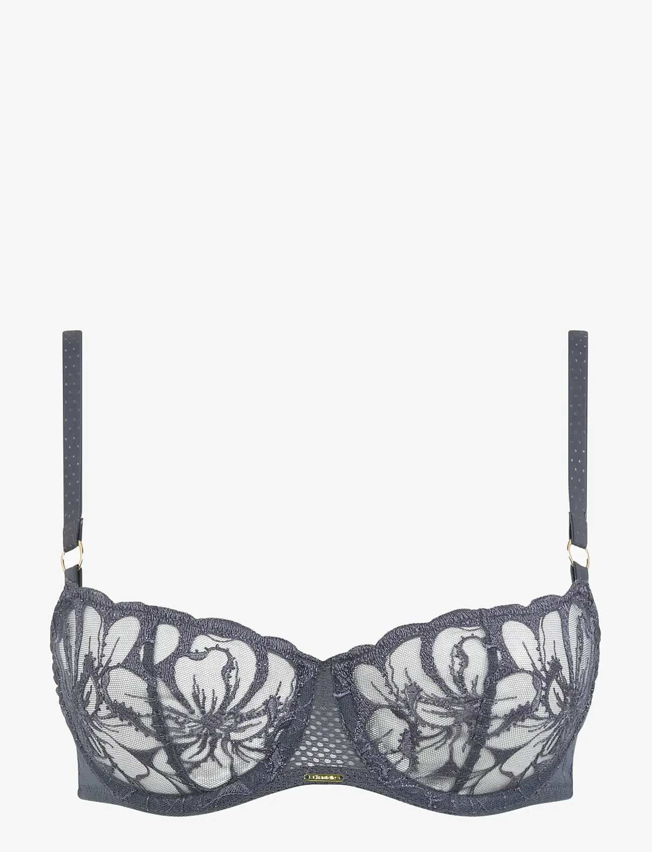 CHANTELLE - Fleurs Half-cup balcony bra - balconette bras - fancy grey - 1