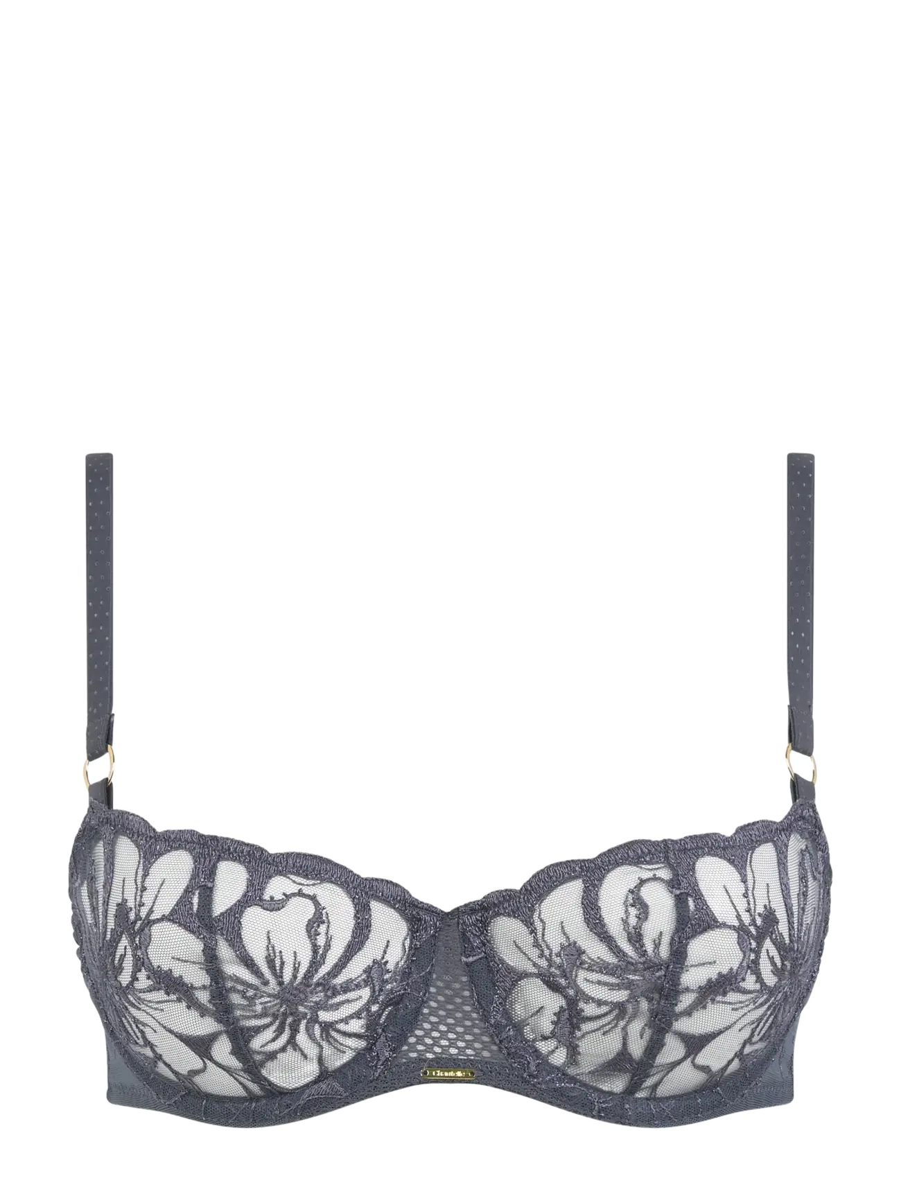 CHANTELLE Fleurs Half-cup balcony bra - Underkläder - FANCY GREY / grey