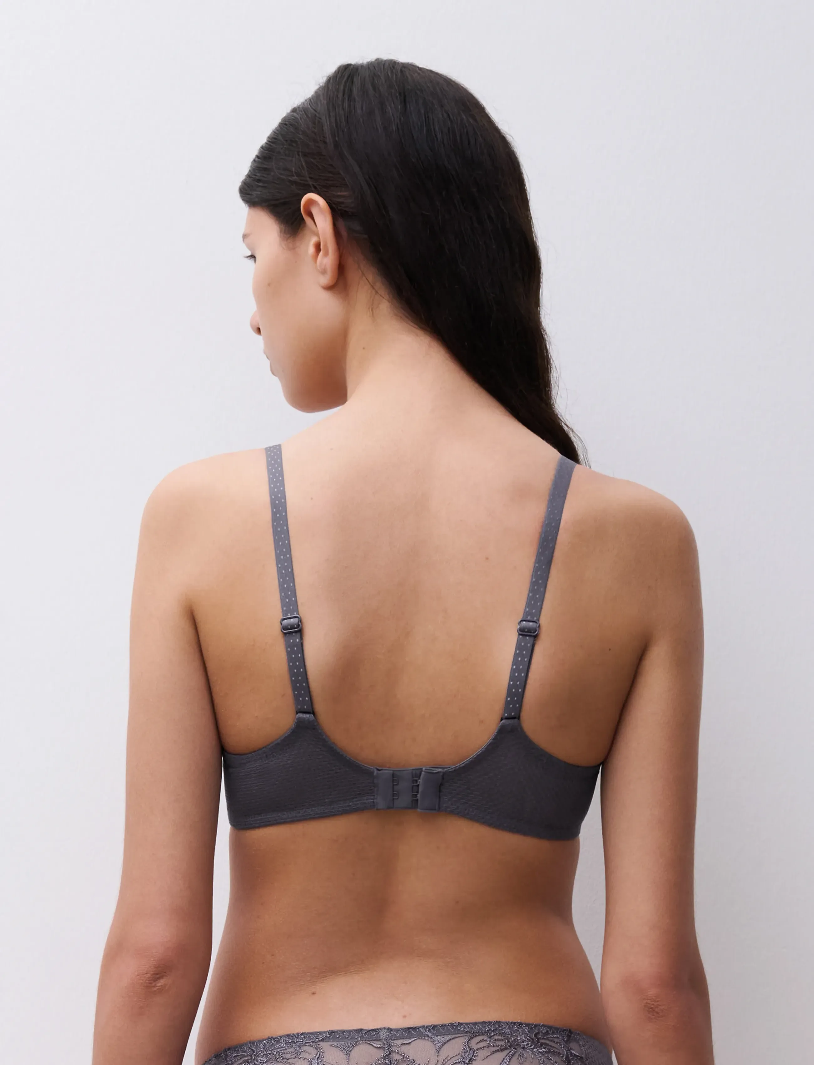 CHANTELLE - Fleurs Half-cup balcony bra - balconette bhs - fancy grey - 4