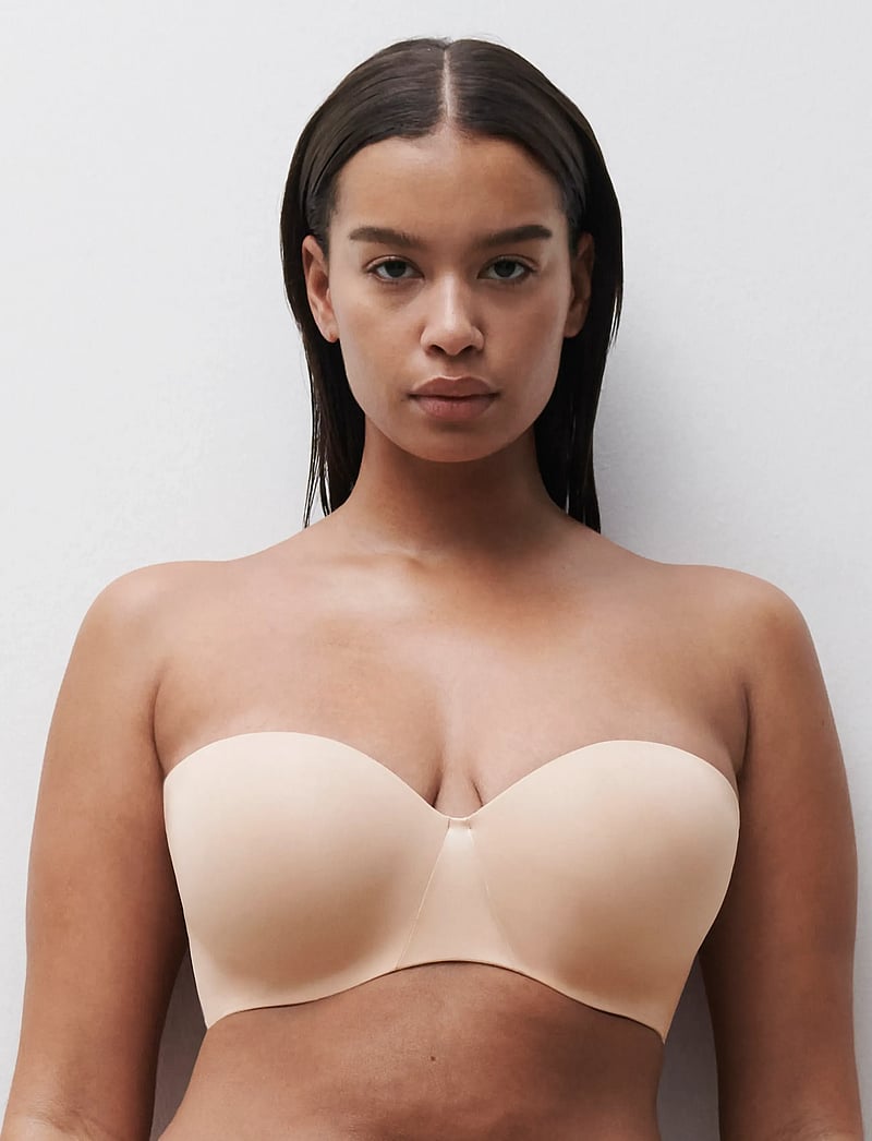 CHANTELLE - Essentiall Bandeau t-shirt bra - t-shirt bh'er - golden beige - 4