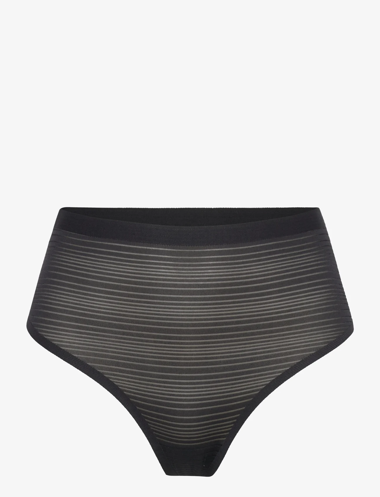 CHANTELLE - Soft Stretch Stripes High waist thong - bezvīļu biksītes - black - 1