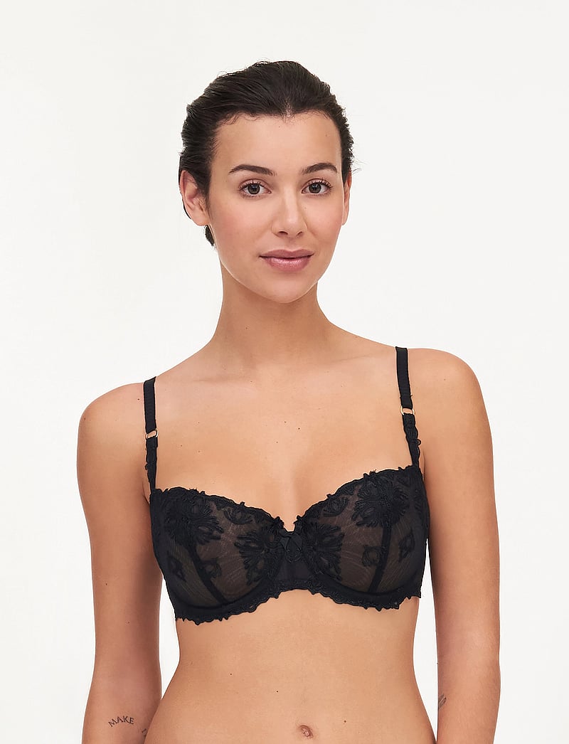 CHANTELLE - Champs Elysées Half-cup balcony bra - balconette bh'er - black - 2