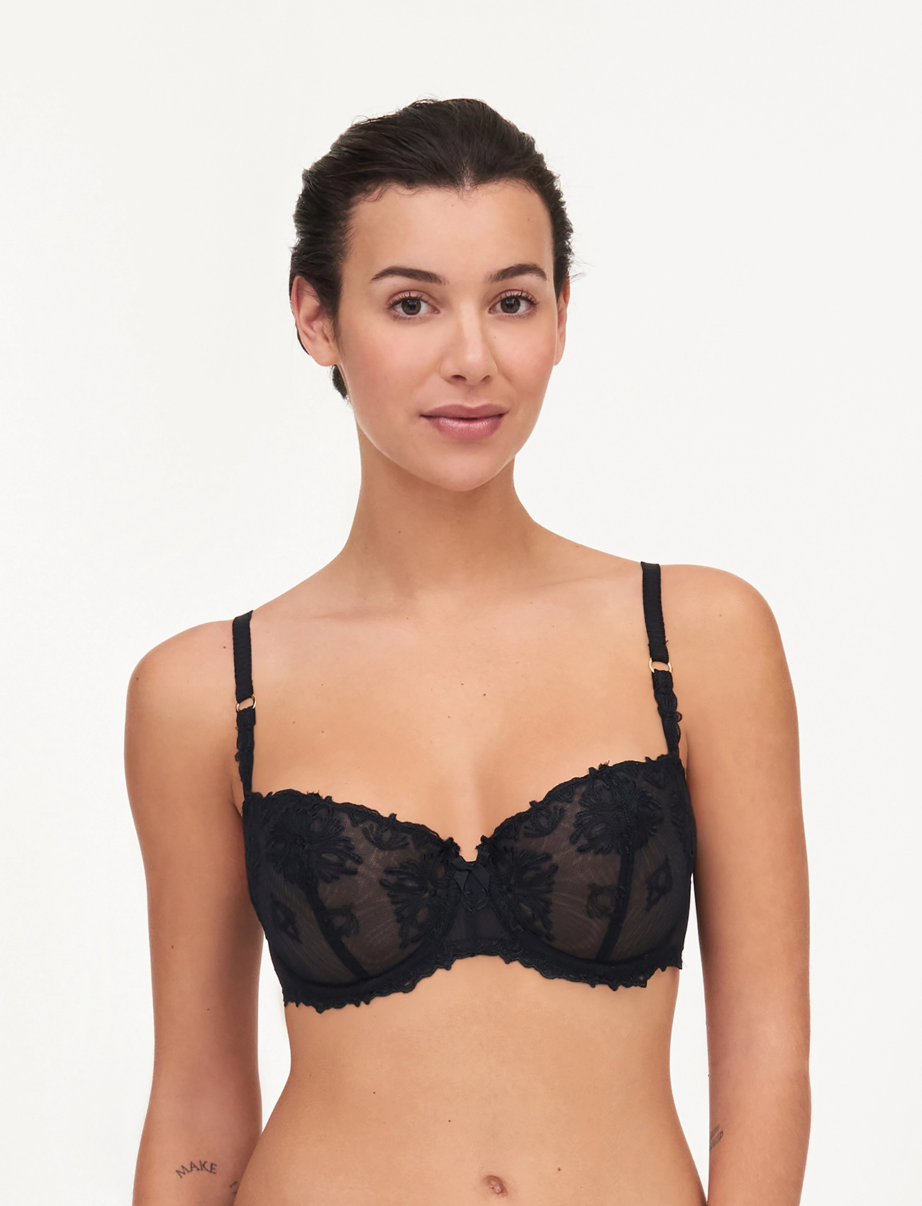 CHANTELLE - Champs Elysées Half-cup balcony bra - balconette-liivit - black - 2