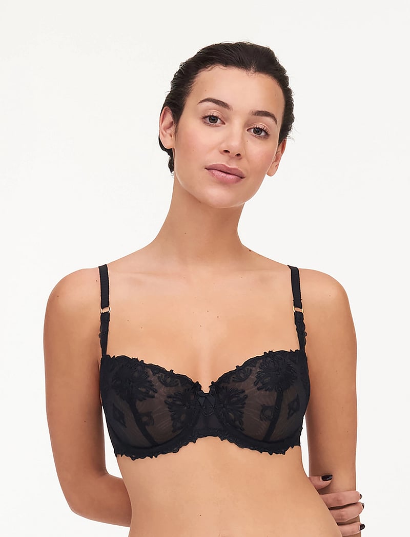CHANTELLE - Champs Elysées Half-cup balcony bra - balconette bh'er - black - 3