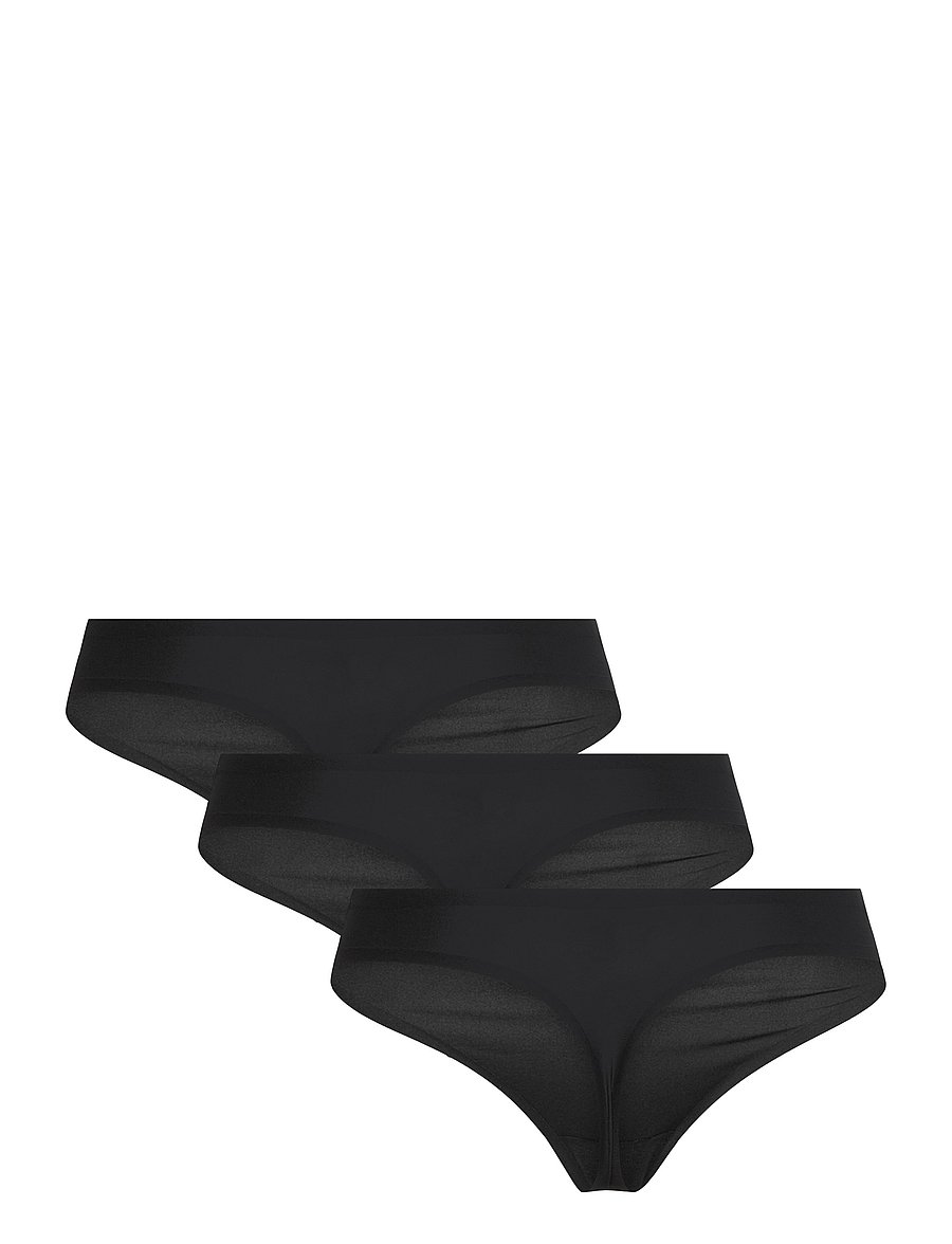 CHANTELLE - Soft Stretch 3 Pack Thong - bezvīļu biksītes - black - 5