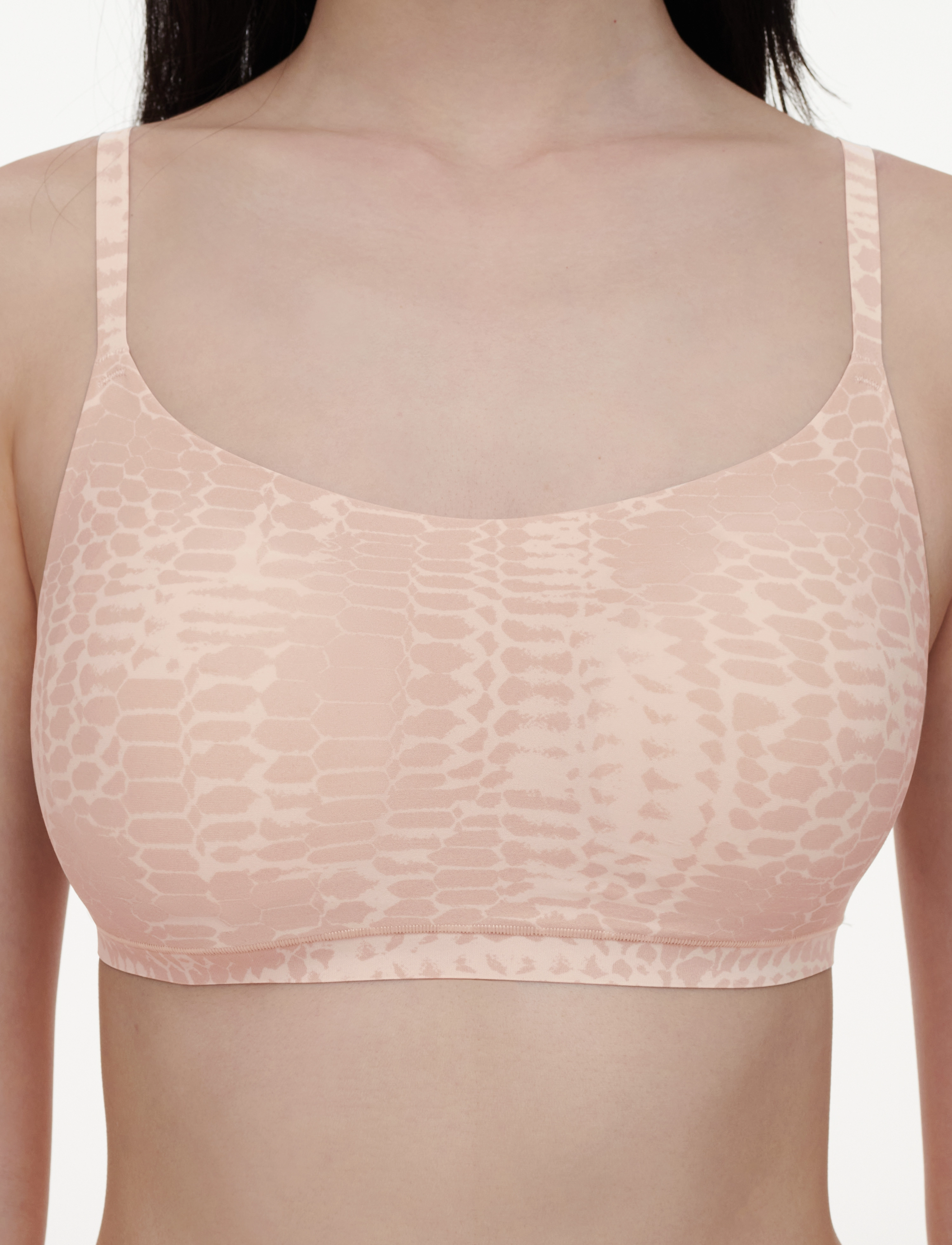 CHANTELLE - Softstretch Padded Bralette / print - light snake print - 4