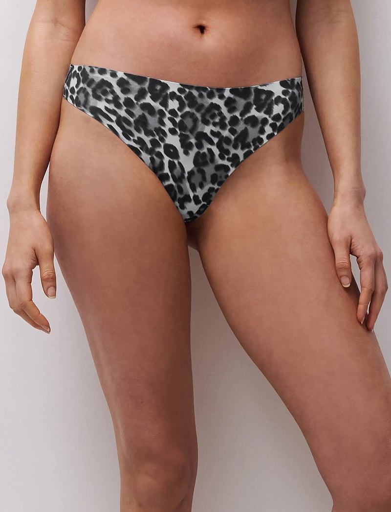 CHANTELLE - Soft Stretch Thong - string - grey leopard - 0