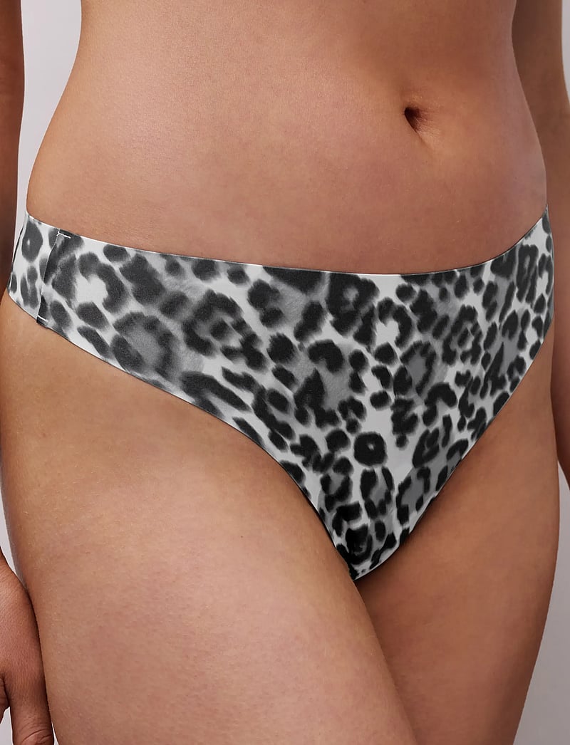CHANTELLE - Soft Stretch Thong - string - grey leopard - 3