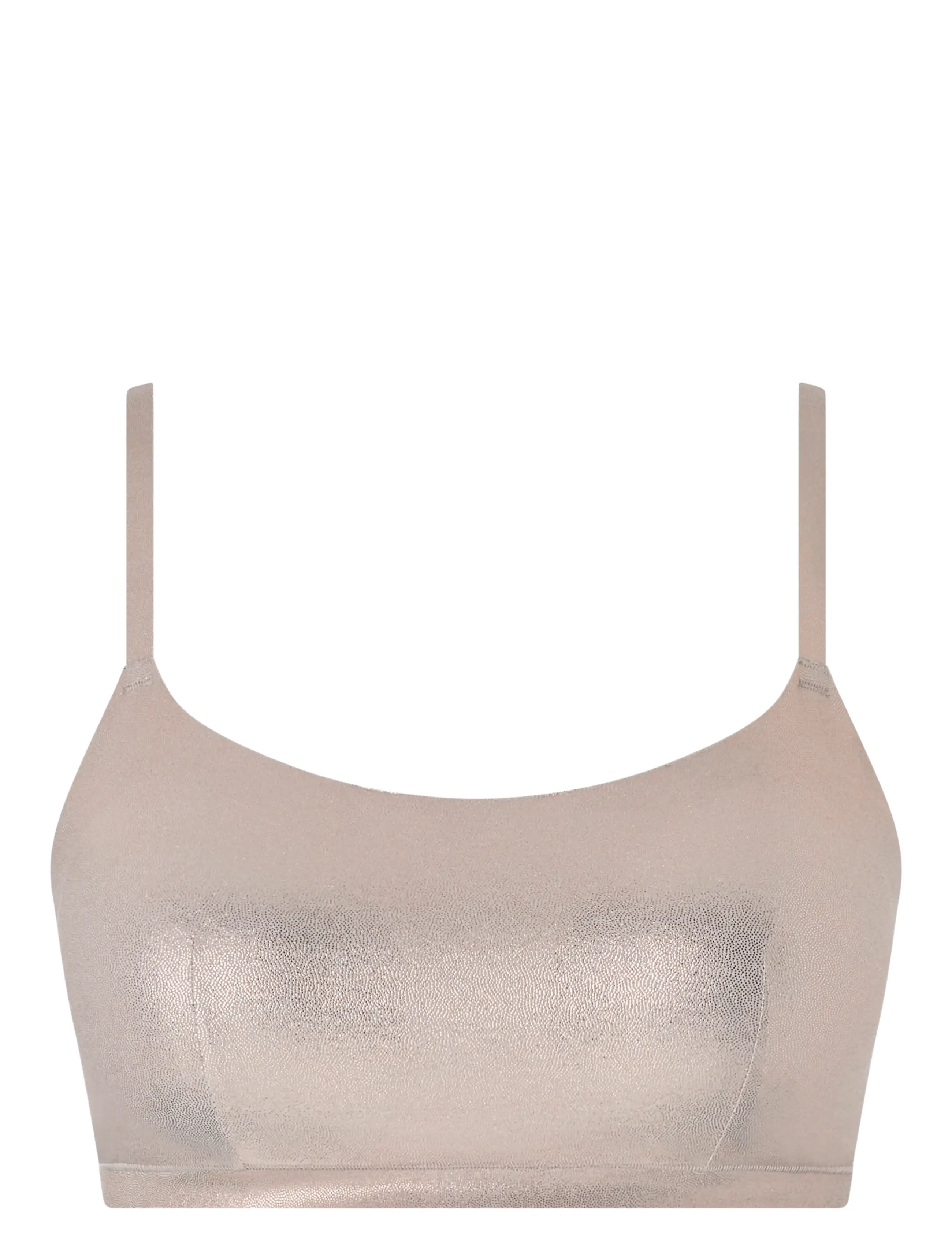 CHANTELLE Softstretch Padded bralette / shimmer print - Bralette - GOLDEN GLOW / beige