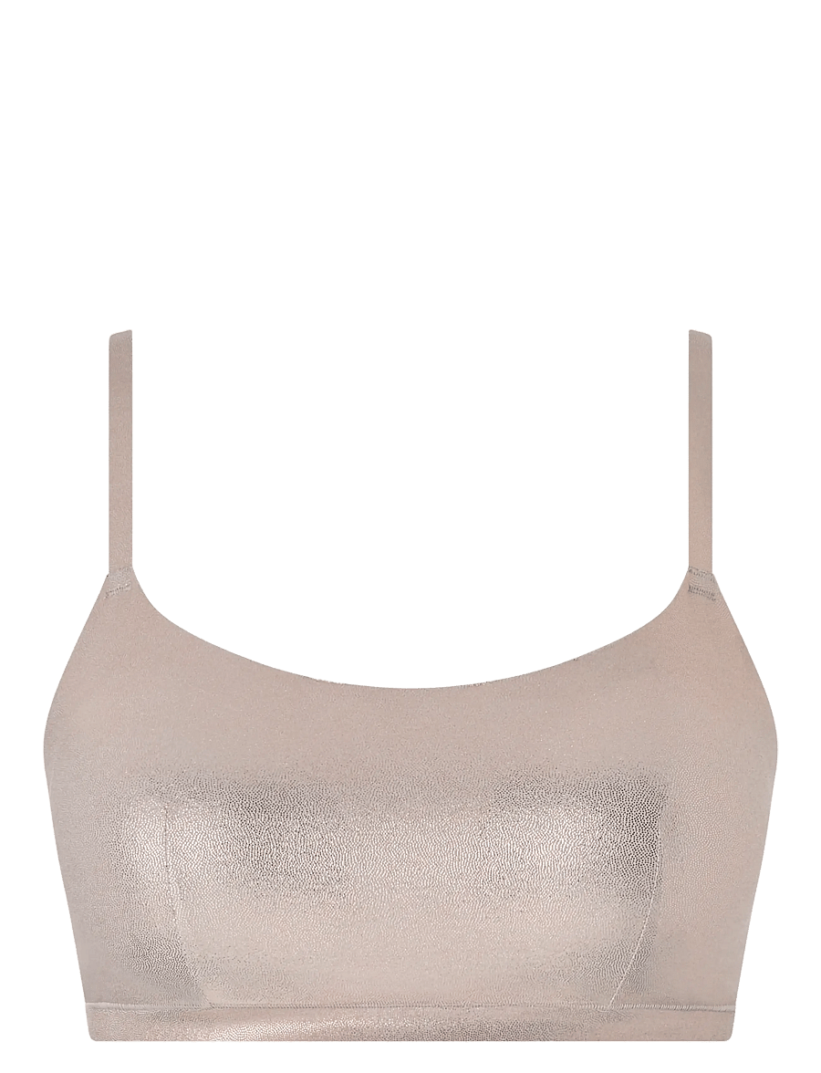 CHANTELLE - Softstretch Padded bralette / shimmer print - bh-linnen - golden glow - 1
