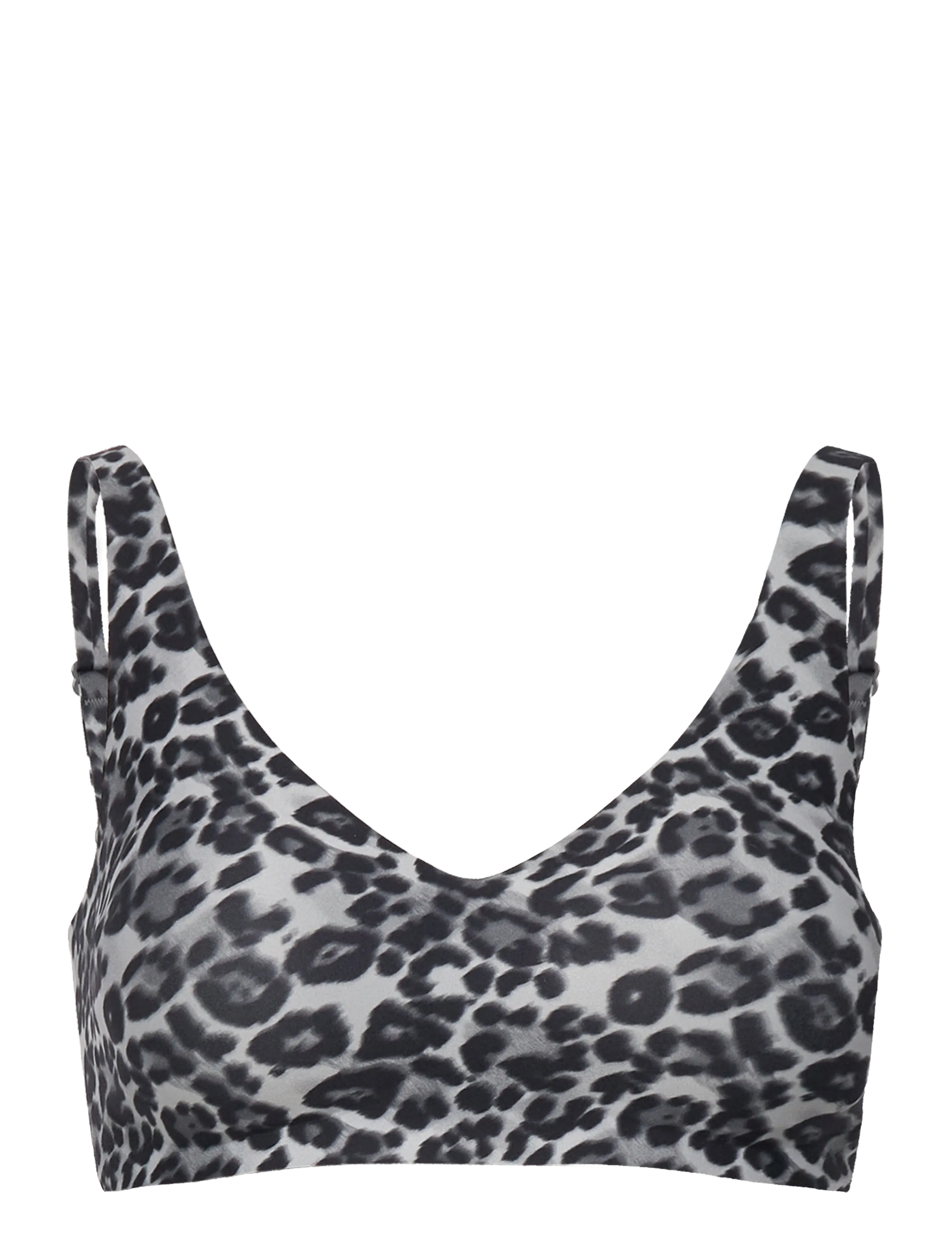 CHANTELLE - Softstretch Power Plunge wirefree bra print - víralausir brjóstahaldarar - grey leopard - 1