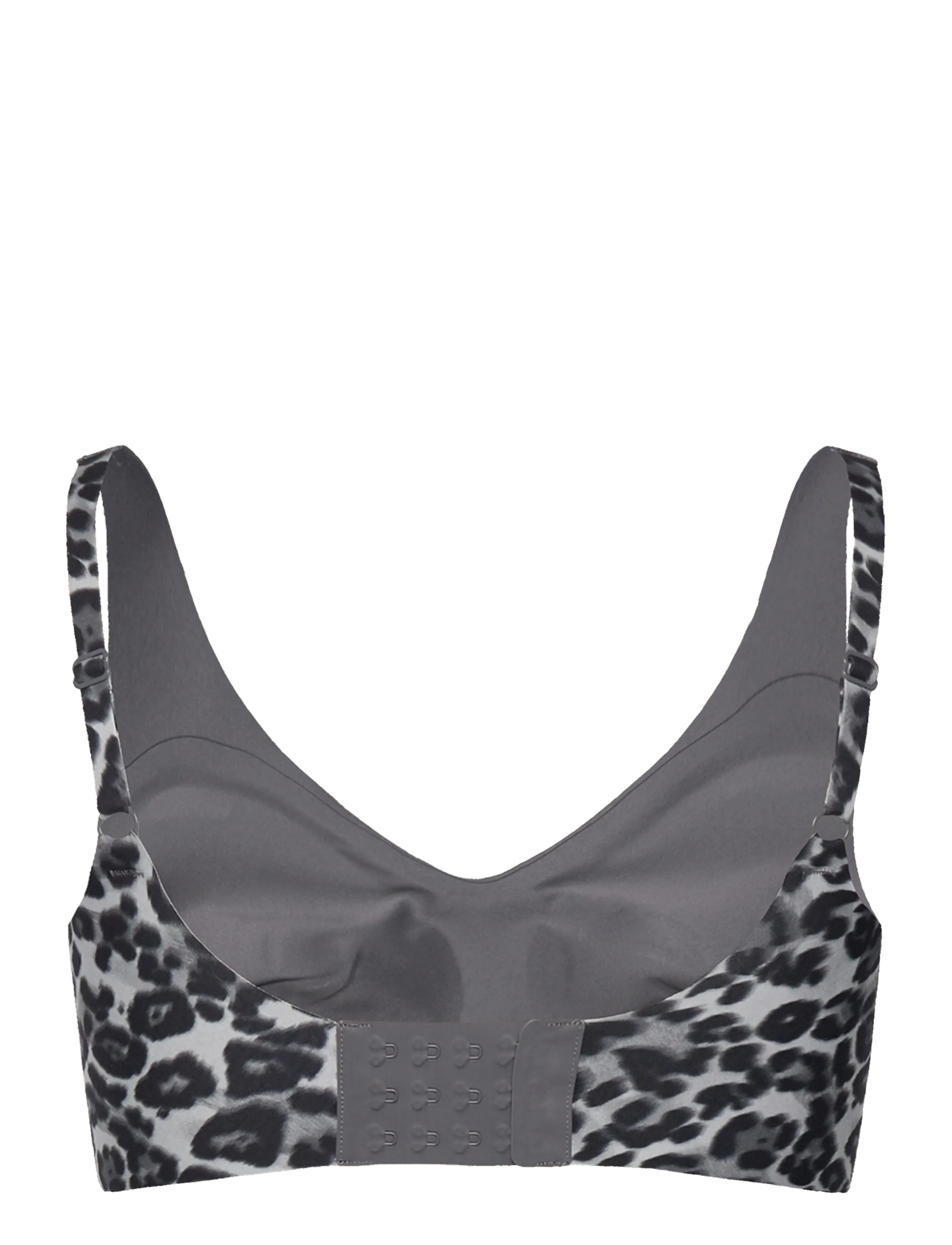 CHANTELLE - Softstretch Power Plunge wirefree bra print - víralausir brjóstahaldarar - grey leopard - 2
