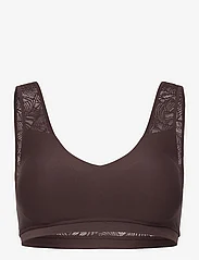 CHANTELLE - Soft Stretch Padded Lace Top - tank top bras - brown - 0