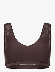 CHANTELLE - Soft Stretch Padded Lace Top - sporta krūšturi - brown - 0