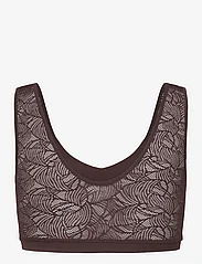 CHANTELLE - Soft Stretch Padded Lace Top - tank top bras - brown - 1