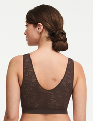 CHANTELLE - Soft Stretch Padded Lace Top - tank top-bh'er - brown - 5
