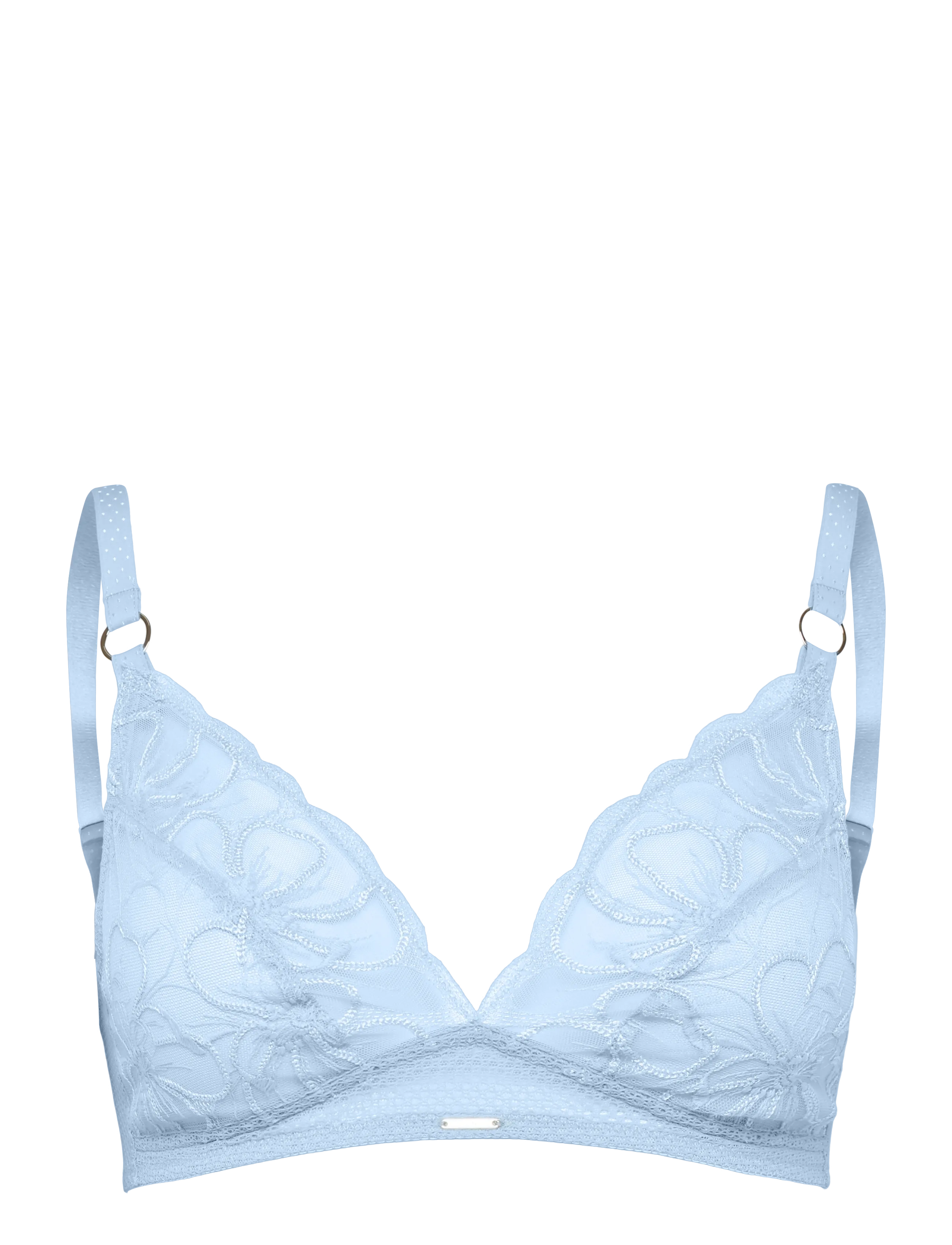 CHANTELLE Fleurs Wirefree triangle bra - Undertøj - ICY FLOWER / blue