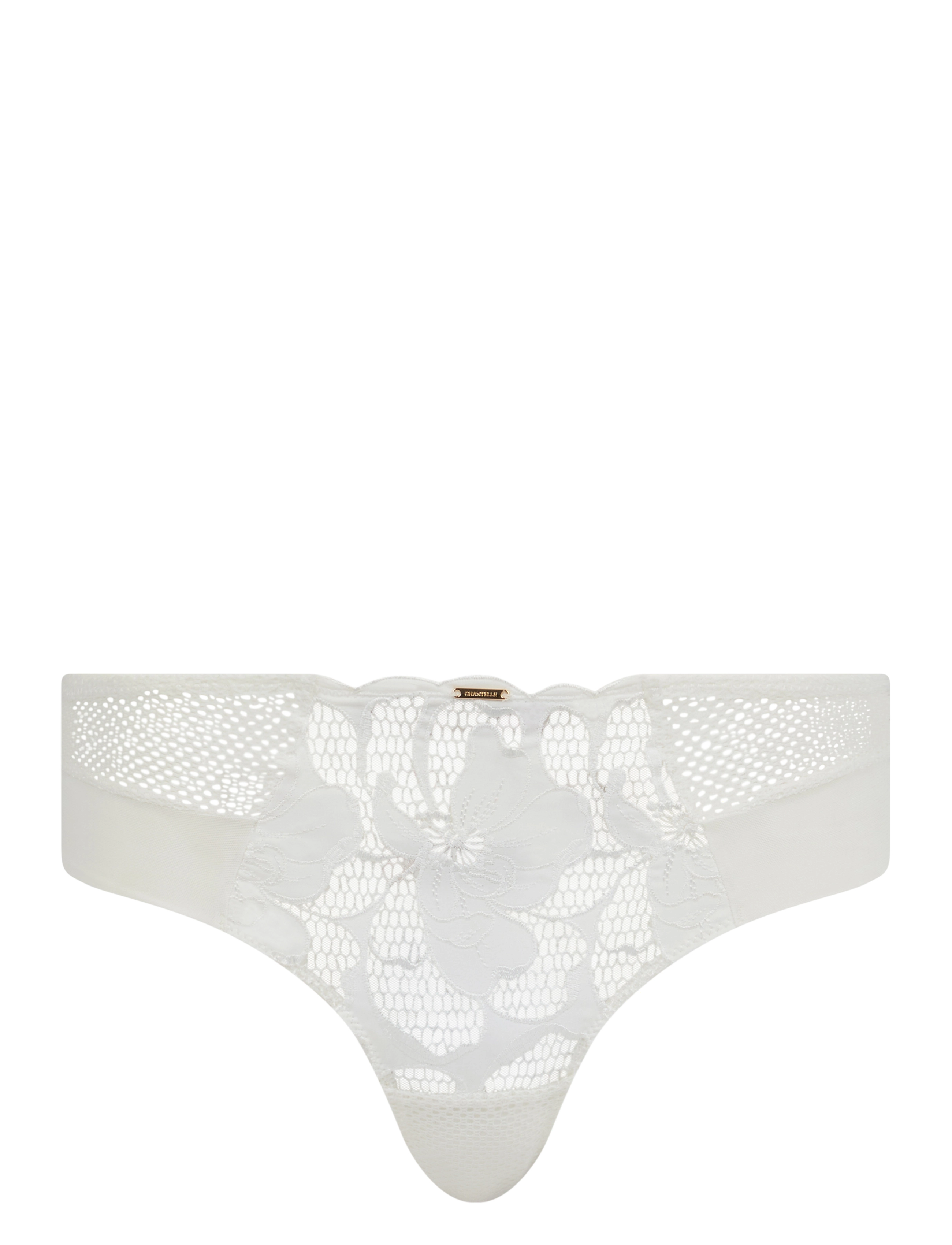 CHANTELLE - FLEURS SIGNATURE Revealing shorty - satin milk - 1